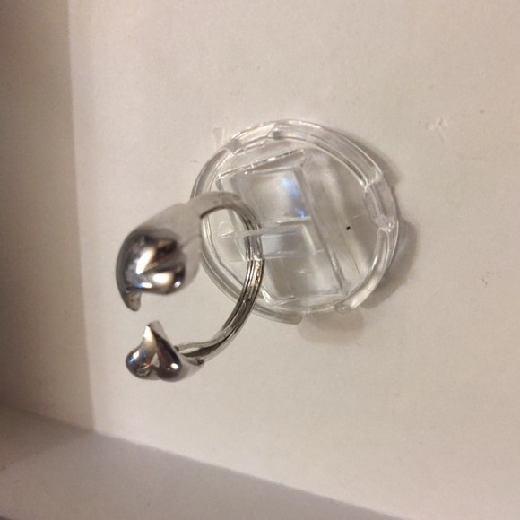 Avon Signed Heart Shaped Adjustable Women's Ring Size 8 / 8 1/2 - Picture 6 of 12